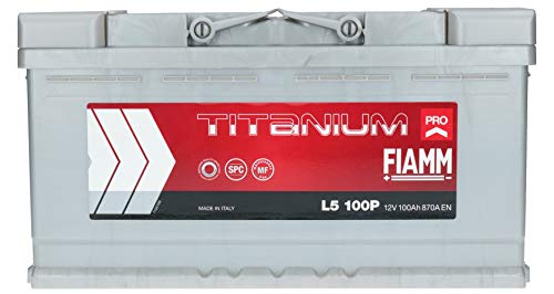 Auto Batterie Fiamm L5100 + Titanium Plus 100 Ah 870 A Pluspol RECHTS +