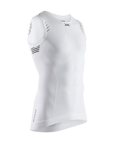 X-Bionic Herren Invent Light Singlet Men T Shirt, Arctic White/Opal Black, XXL