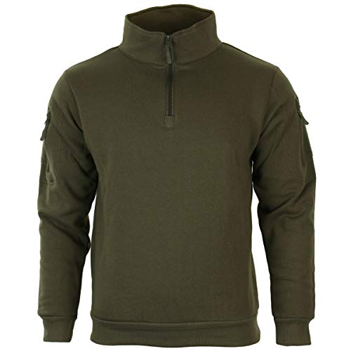 Mil-Tec Tactical Sweat-Shirt m.Zipper Ranger Green Gr.L