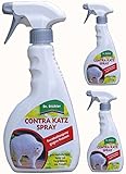 Dr. Stähler Contra Katz Spray Fernhaltemittel Gardopia Sparpakete + Zeckenzange mit Lupe (3 x 500 ml)