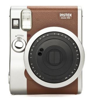 Instax mini 90 Neo Classic 62 x 46 mm Sofortbild Kamera (Braun, Edelstahl) (Braun, Edelstahl)