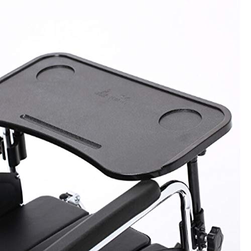 SUSHOP Rollstuhl-Tablett Mit Getränkehalter & Mobilfunkstation,Rollstuhl Tisch Bein Tablett Betttisch Bett Tisch Für Behinderte Rollstühle