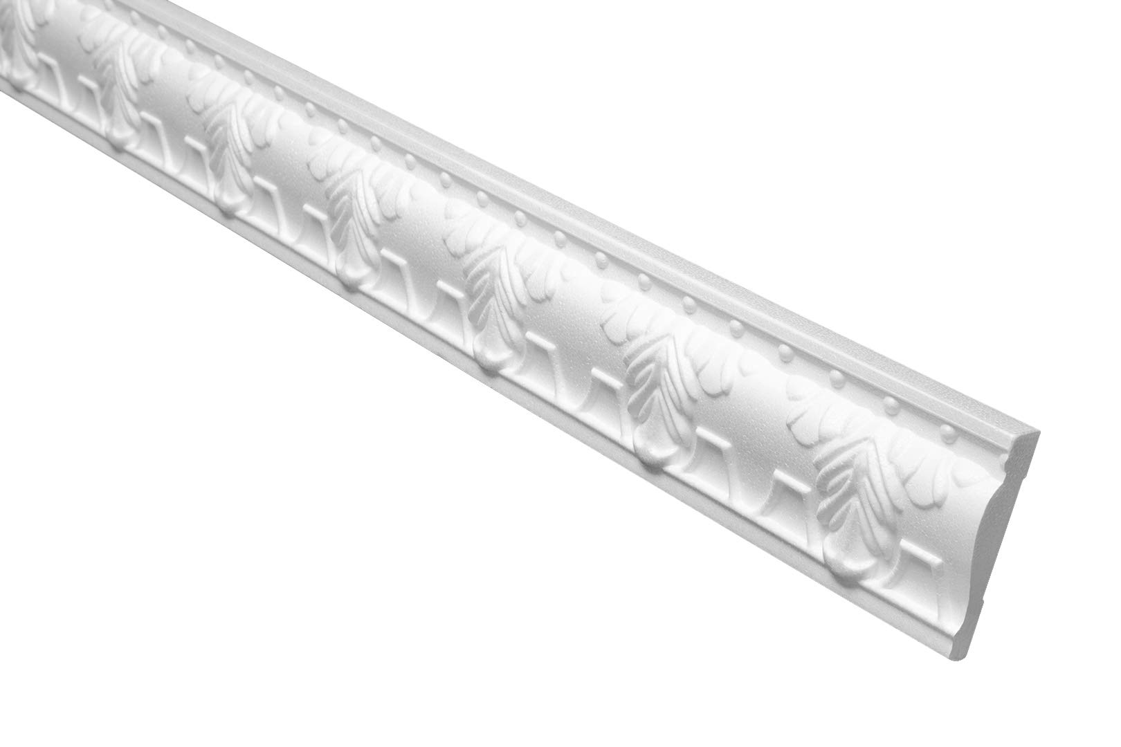 Marbet Deckenleiste B-17 weiß aus Styropor EPS - Stuckleisten gemustert, im traditionellen Design - (40 Meter Sparpaket) Stuck Winkelleisten Wandleisten