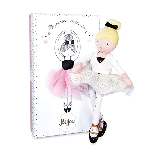 Jolijou - My Little Ballerina – Puppen aus Tuch – Anaïs – Herz weiß – JJ6035