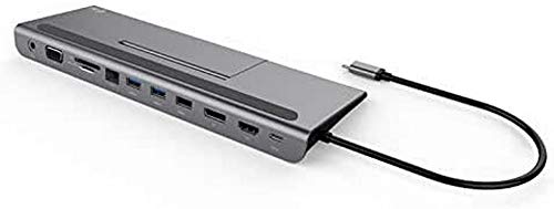 i-tec USB-C 4K Metal Low Profile Docking Station 1x HDMI 1x VGA 1x DisplayPort 1x Ethernet GLAN 1x 3.5mm Audioout 2x USB-A 3.0 1x USB-A 2.0 1x USB-C Power Delivery Thunderbolt 3 Kompatibel