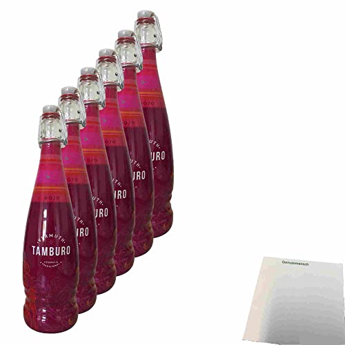 TAMBURO Vermouth Rojo 15% 6er Pack (6x1l Flasche Wermut) + usy Block