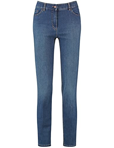GERRY WEBER Edition Womens Hose lang Jeans, Dark Blue Denim mit use, 40R