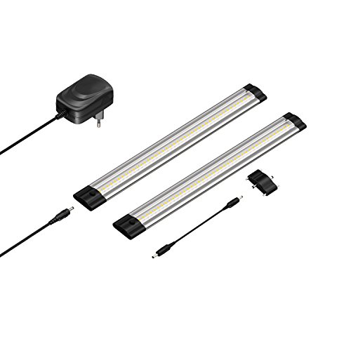 parlat LED Unterbau-Leuchte SIRIS, flach, je 30cm, 330lm, weiß, 2er Set
