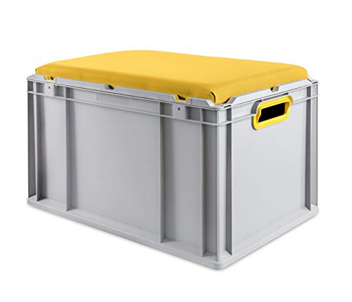 aidB Eurobox Seat Box, Griffe offen, 600x400x320mm, 1 St, gelb