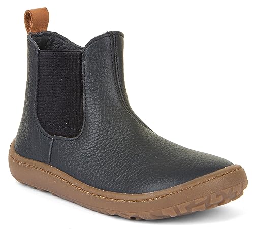 Froddo Chelsea Boots/Barfußschuhe aus Nappaleder in D. Blue, Fleece Futter & Zipper 3160206 (eu_footwear_size_system, little_kid, numeric, medium, numeric_33)