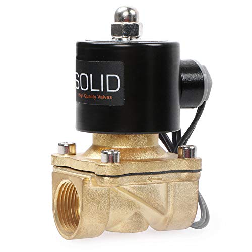 U.S. Solid 3/4" G 24V DC Messing Magnetventil Direktgesteuert für Wasser Luft Gas Öl NC Brass Solenoid Valve