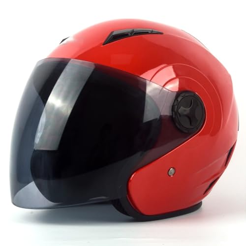 Retro-Jethelm, Motorrad-Halbhelm, Motorrad-Sturzhelm, Motorrad-Halbhelm, Vintage-Jethelm, DOT/ECE-geprüft für Roller, Moped, Cruiser J,S55 ~ 56CM