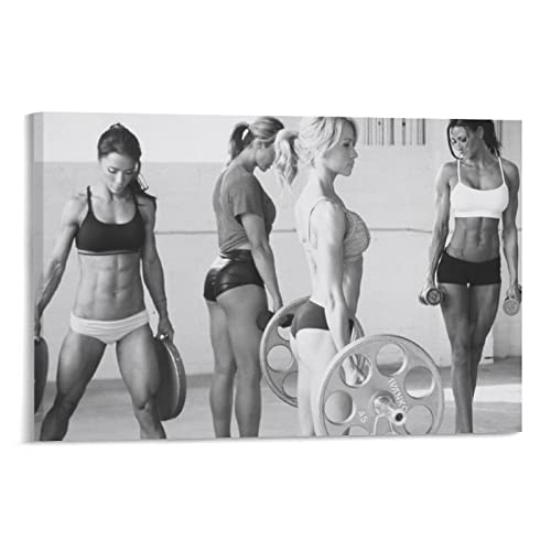 XINGSHANG Sexy Frauen Fitness-Poster, Bodybuilding, Kunst, Fitness-Poster, Bilddruck, Leinwand, Poster, Wandfarbe, Kunst, Dekoration, moderne Heimkunstwerke, 30 x 45 cm