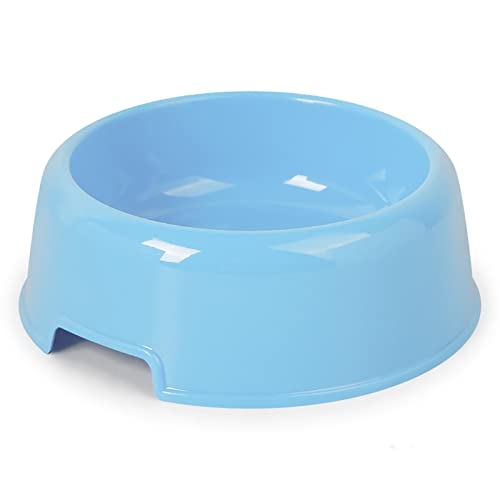 SUICRA Futternäpfe Solid Color Pet Bowl Light Plastic Single Bowl (Color : Blue, Size : 10.5 * 14 * 4.5cm)