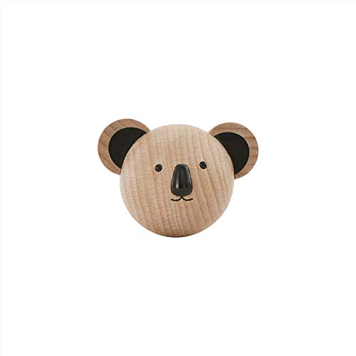 OYOY Mini - Garderobenhaken Kinder Koala aus Holz - Wandhaken für das Babyzimmer/Kinderzimmer- 7,5 x 6,5 x 5 cm