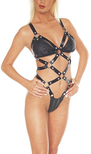 Erotic Fashion ra7096 Harness, schwarz Leder Verstellbar, 1er-Pack (1 x 1 Stück)