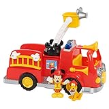 Just Play Disney Junior Mickey Mouse Mickey Fire Engine, Feuerwehrauto, Figuren- und Fahrzeug-Spielset, Licht- und Soundeffekte, Kinderspielzeug ab 3 Jahren