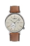 Zeppelin Men's Analog Schweizer Quarzwerk Uhr mit Leder Armband 7134-5