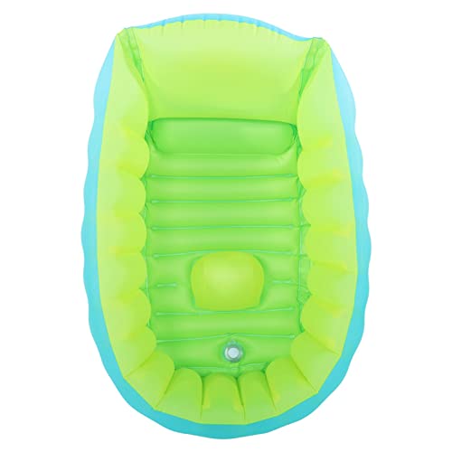 Aufblasbare Babywanne, Rutschfeste Zusammenklappbare Tragbare PVC Ballonball Badewanne mit 45 Grad Rückenlehne für Kinderbadewanne (L)