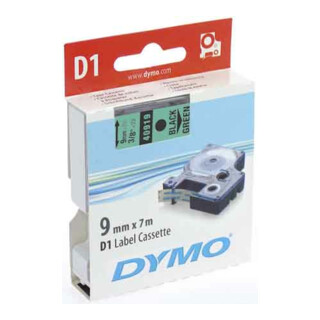 DYMO Schriftbandkassette D1 S0720740 9mmx7m schwarz auf grün
