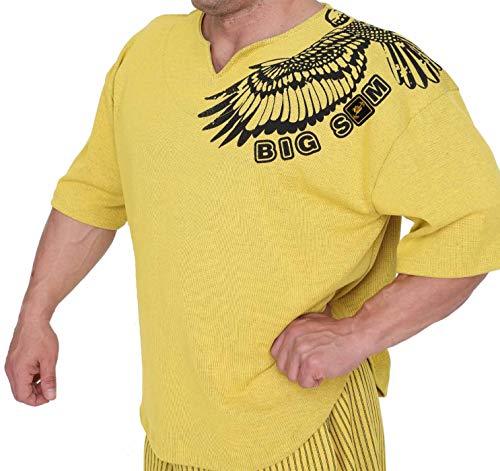 BIG SM EXTREME SPORTSWEAR Ragtop Rag Top Sweater T-Shirt Bodybuilding 3245 gelb XXL