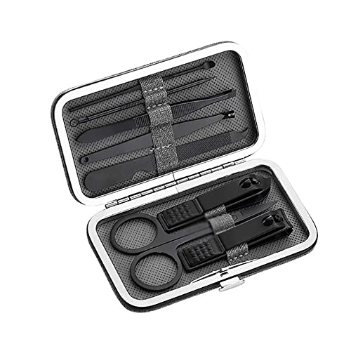 HaDLaM 8-teiliges Nagelknipser- und Scheren-Set aus Edelstahl: Komplettes Maniküre-Pflegeset mit Trimmer-Werkzeugen in einer praktischen Box