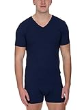 bruno banani Herren V-Shirt Check Line 2.0 Unterhemd, Blau (Marine Karo 542), X-Large (Herstellergröße: XL)