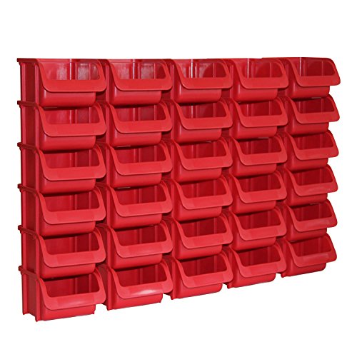 30x Sichtbox PP Größe 1 rot PRO NEU 30er Set Sichtboxen Werkstatt-Lagerboxen