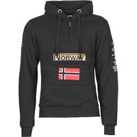 Geographical Norway Herren Hoodie Kapuzen-Sweatshirt Gymclass Patches Black M