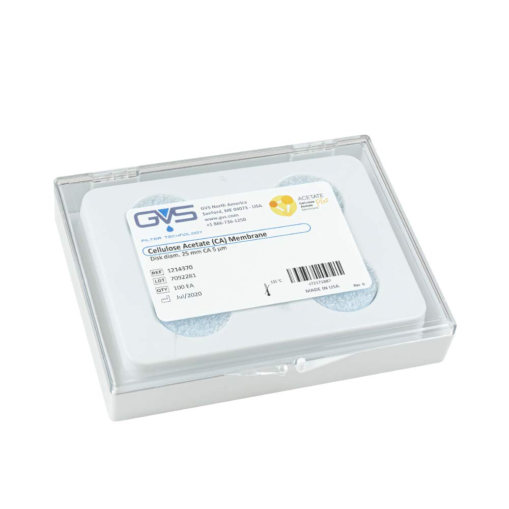 GVS Filter Technology, Filter Disc, CA Membran, 5.0µm, 25mm Durchmesser, 100/pk