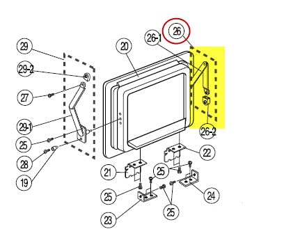 Arm, links, für Samsung Kühlschrank DA6690123A
