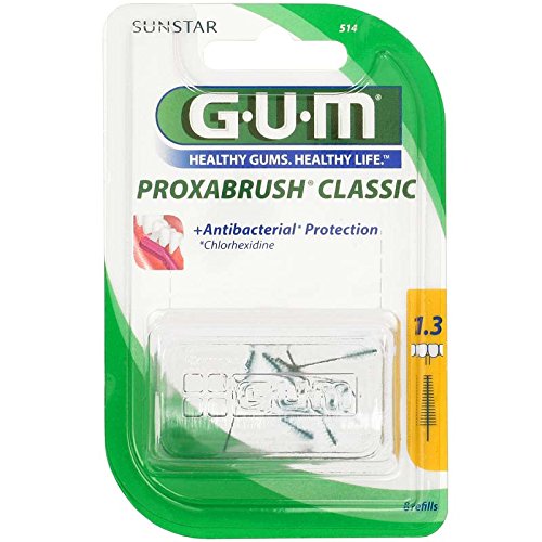 GUM Proxabrush Classic 8 Stück Tanne 1,3mm ISO 4, 3er Vorteilspack (3x 8 Stück)