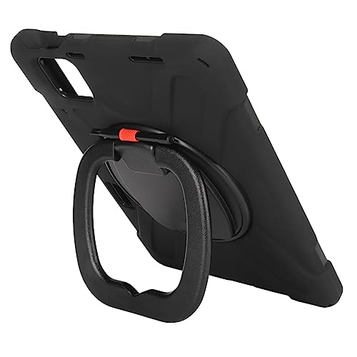 mlida Robuste Tablet-Hülle, Anti-Fall-Schutz, Stylus-Slot-Design, Tragbare Tablet-Schutzhülle, 360-Grad-Ständer, Abnehmbarer Tablet-Schultergurt (Black)