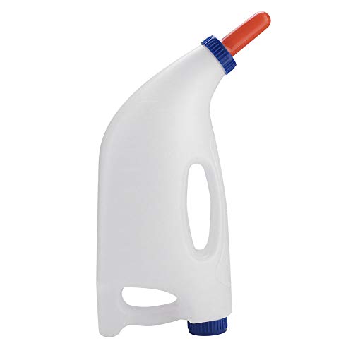 EVTSCAN Kälberpflegeflasche, 4L Kälberkuh-Fütterungsmilchflaschenbecher, Pflegemilchzuführung mit Griff, Regelventil für Milchkälber