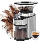 ProfiCook® Kaffeemühle elektrisch mit Edelstahl-Kegelmahlwerk, Coffee Grinder mit 16 Mahlgradeinstellungen, Kaffeemühle für bis zu 230g Kaffeebohnen, mit elektrischer Zeitschaltuhr - PC-EKM 1205