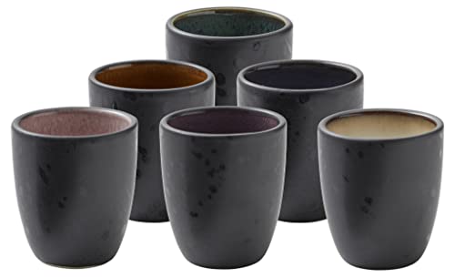 BITZ Espressotassen, Tassen-Set für Kaffee und Espresso, aus Steinzeug, 10 cl, Spülmaschinenfest, Set aus 6 Stück