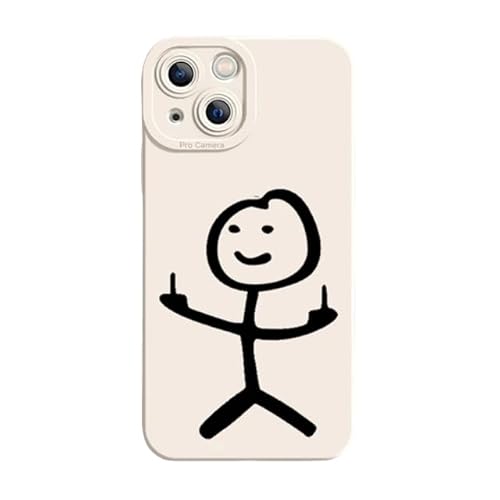 BLuVLy Schutzhülle für iPhone 11, 12, 13, 14, 15, Pro Max, TPU-Silikon, Motiv: Animados de Matchman