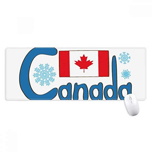beatChong Kanada Nationalflagge Blau-Muster Griffige Mousepad Große Erweiterte Spiel Büro titched Kanten Computer-Mat Geschenk