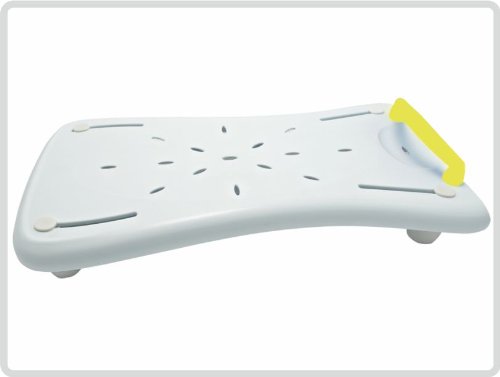 Badewannenbrett Badewannensitz Wannensitz Sitzbrett mit Seifenablage und mit gelbem Griff *Top-Qualität*