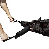 Dingo Gear Baumwolle-Nylon Beißwurst für Hundetraining K9 IGP IPO Obiedence Schutzhund Hundesport,45 x 8 cm, 2 Griffen Schwarz S00076