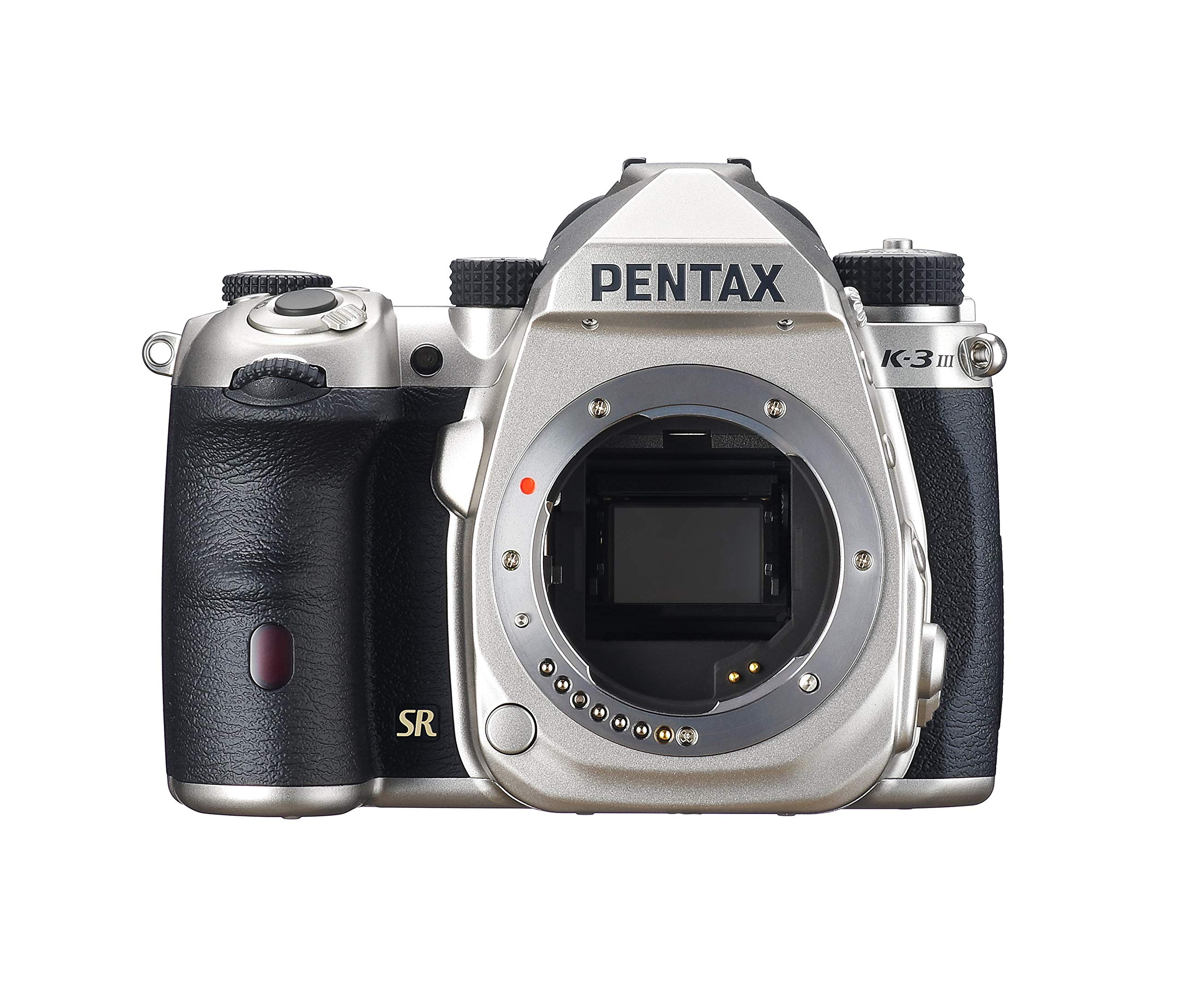 Pentax K-3 Mark III APS-C DSLR Kamera Gehäuse in Silber - Bildfeld 100%~1,05x optischer Sucher, 5-Achsen 5,5 Stufen In-Body SR Mechanismus, ISO 1,6 Millionen, wetterfest, bis zu 12fps, Touchscreen