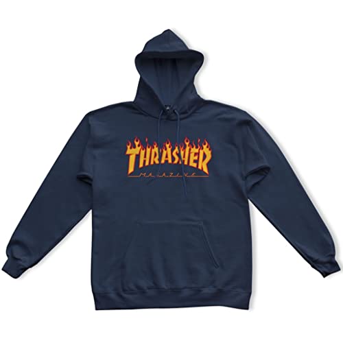 Thrasher Hoodies - Thrasher Thrasher Hoody Flame, Blau, Gr. L