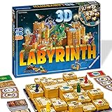 Ravensburger 26113 - 3D Labyrinth - Familienklassiker, Spiel für Erwachsene und Kinder ab 7 Jahren - Gesellschaftspiel geeignet für 2-4 Spieler - Schätze suchen