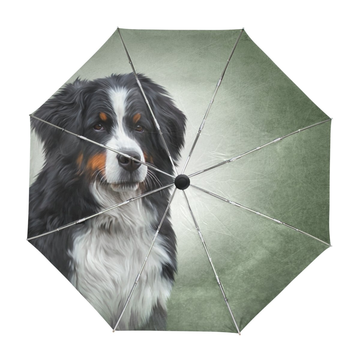 ALAZA Berner Sennenhund Vintage Reise Regenschirm Auto Öffnen Schließen UV-Schutz-windundurchlässiges Leichtes Regenschirm