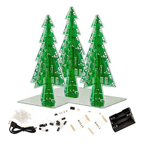 AZDelivery 5 x DIY LED Weihnachtsbaum Kit zum selber löten inklusive E-Book!