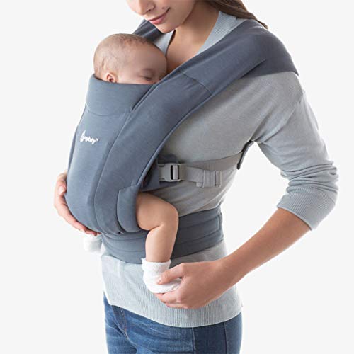 Ergobaby Embrace Babytrage für Neugeborene 3,2-11,3 kg, Oxford Blue