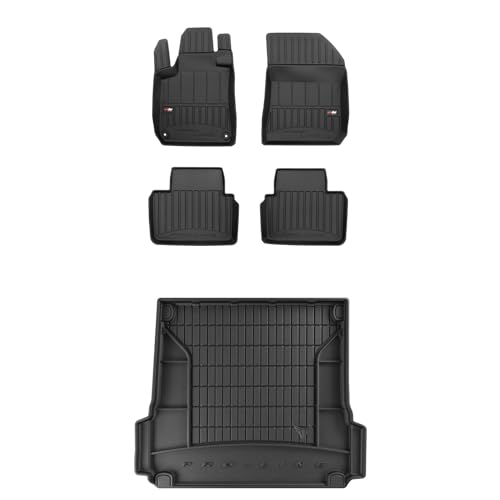 FROGUM ProLine 3D EIN Satz Gummimatten Exklusiven Auto Fußmatten und Kofferraumwanne Kofferraummatte für Peugeot 308 II 2013-2021 | Die höchsten Kanten