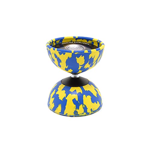 Mister Babache 0725 Diabolo Medium Harlekin, Gelb/Blau, No Size