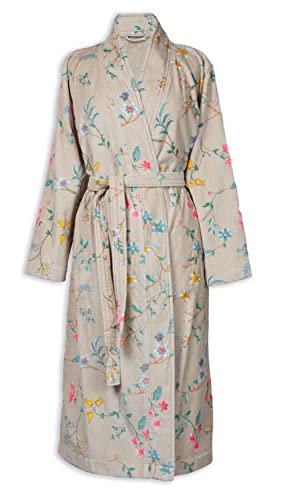 PIP Studio Les Fleurs Bademantel Farbe Khaki Größe S Morgenmantel Kimono Damen-Bademantel