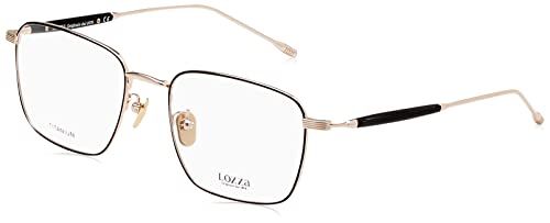 Lozza VL2406 Brille, Rose Gold mit Semi Matt Black Parts, 54 für Herren, Rose Gold mit halbmattem schwarzen Teilen